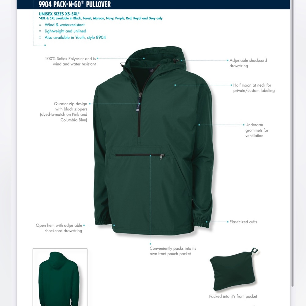Charles River peach raincoat - Picture 11 of 12